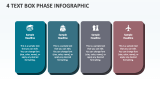 4 Text Box Phase Infographic - Slide 1