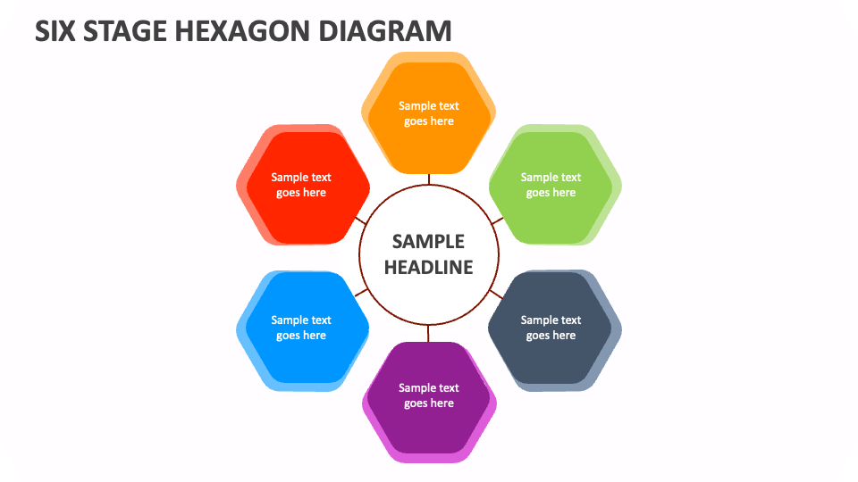Six Stage Hexagon Diagram - Slide 1