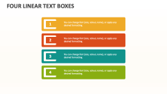 Four Linear Text Boxes - Slide 1