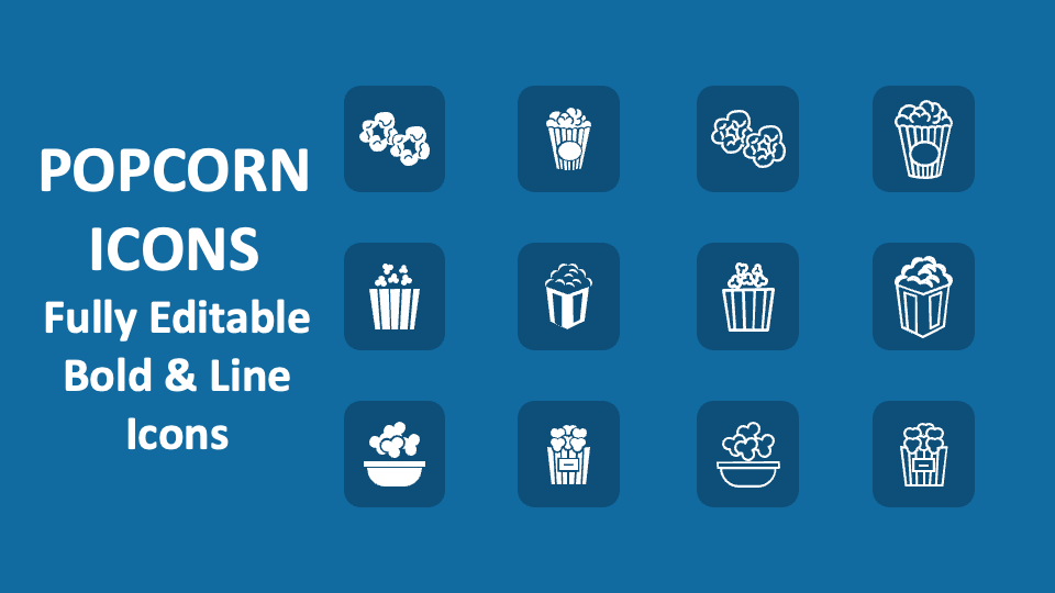 Popcorn Icons for Google Slides and PowerPoint