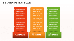 3 Standing Text Boxes - Slide 1