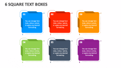 6 Square Text Boxes - Slide 1