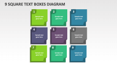 9 Square Text Boxes Diagram - Slide 1
