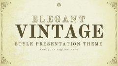 Elegant Vintage Style Presentation Theme - Slide 1