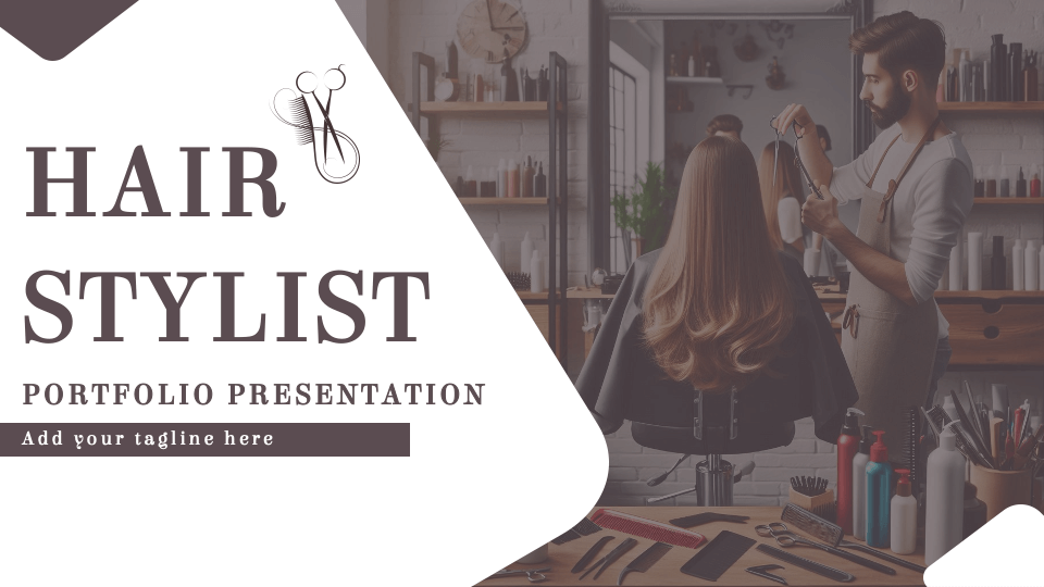 Hair Stylist Portfolio Presentation - Slide 1