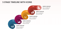 5 Stage Timeline with Icons - Slide 1