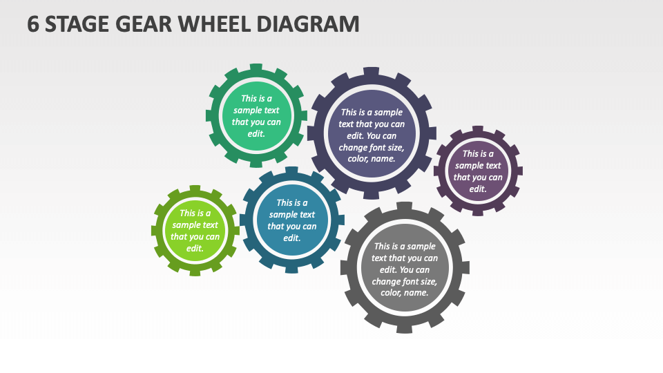 6 Stage Gear Wheel Diagram - Slide 1