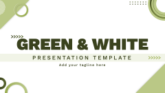 Green and White Presentation Template - Slide 1