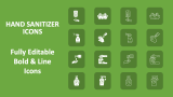 Hand Sanitizer Icons - Slide 1