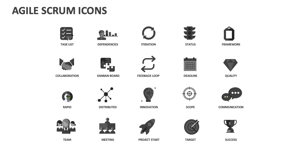 Agile SCRUM Icons - Slide 1