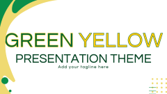 Green Yellow Presentation Theme - Slide 1