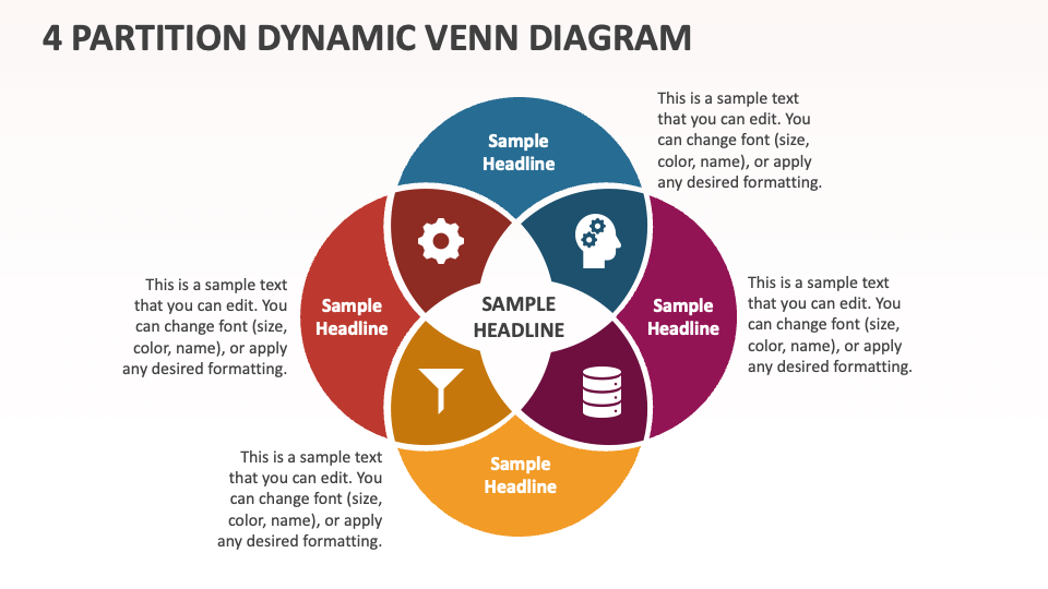 4 Partition Dynamic Venn Diagram - Slide 1