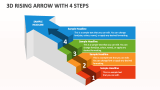 3D Rising Arrow with 4 Steps - Slide 1