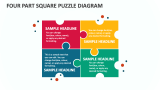 Four Part Square Puzzle Diagram - Slide 1
