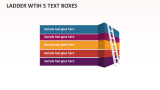 Ladder wtih 5 Text Boxes - Slide 1