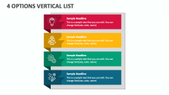 4 Options Vertical List - Slide 1