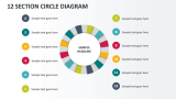 12 Section Circle Diagram - Slide 1