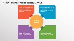 4 Text Boxes with inner Circle - Slide 1
