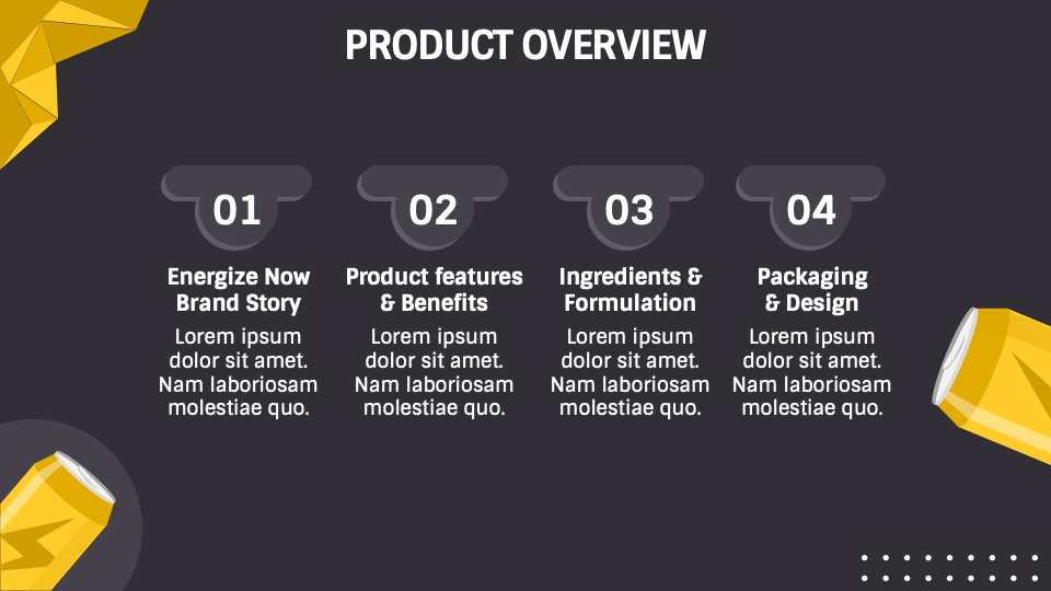 Energy Drink Pitch Deck Template for Google Slides and PowerPoint