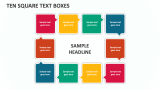 Ten Square Text Boxes - Slide 1