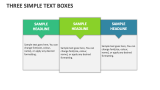 Three Simple Text Boxes - Slide 1