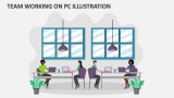 Team Working on Pc Illustration - Slide 2