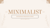 Minimalist Business Presentation - Slide 1