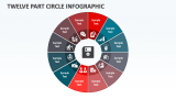 Twelve Part Circle Infographic - Slide 1