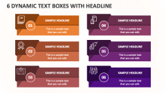 6 Dynamic Text Boxes with Headline - Slide 1