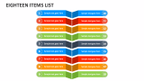 Eighteen Items List - Slide 1