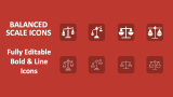 Balanced Scale Icons - Slide 1
