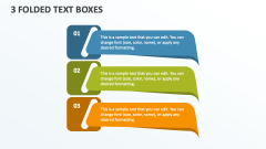 3 Folded Text Boxes - Slide 1