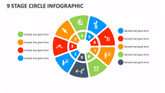 9 Stage Circle Infographic - Slide 1
