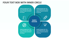 Four Text Box with Inner Circle - Slide 1