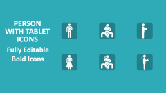 Person with Tablet Icons - Slide 1