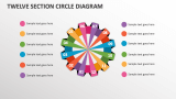 Twelve Section Circle Diagram - Slide 1