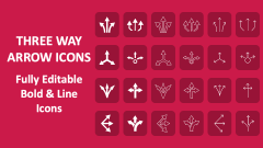 Three Way Arrow Icons - Slide 1
