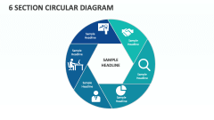 6 Section Circular Diagram - Slide 1
