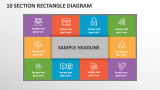 10 Section Rectangle Diagram - Slide 1