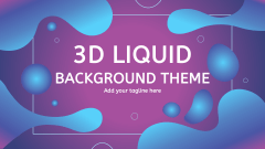 3D Liquid Background Theme - Slide 1