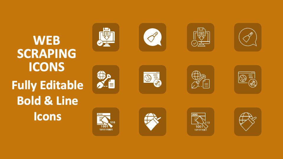 Web Scraping Icons for PowerPoint and Google Slides - PPT Slides