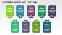 9 Timeline Phases with Text Box - Slide 1