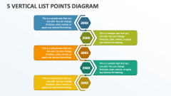 5 Vertical List Points Diagram - Slide 1