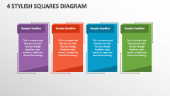 4 Stylish Squares Diagram - Slide 1