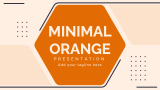 Minimal Orange Presentation - Slide 1