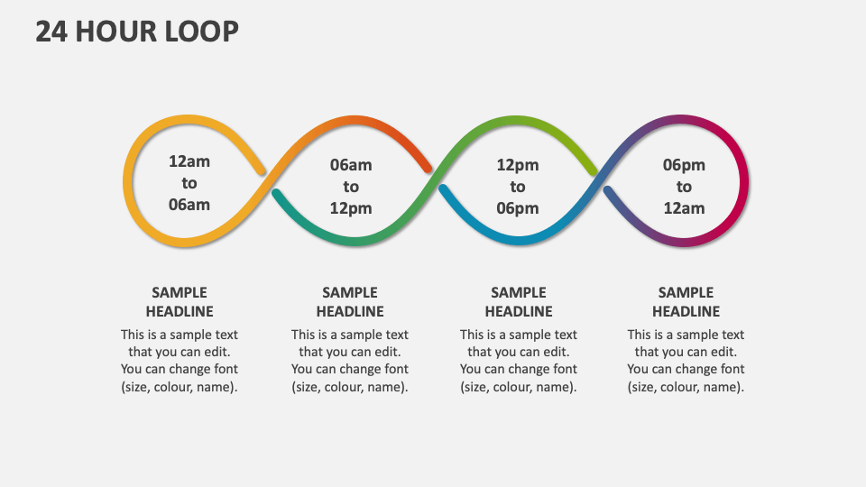 24 Hour Loop PowerPoint and Google Slides Template PPT Slides