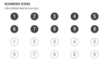 Numbers Icons - Slide 6