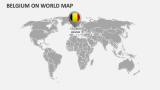 Belgium On World Map - Slide 1