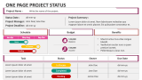 One Page Project Status - Slide 1