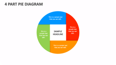 4 Part Pie Diagram - Slide 1